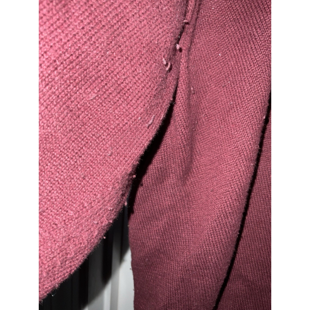 Michael Kors Merlot Lightweight Sweater Gold Buttons Large - Picture 6 of 9